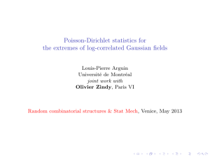 Poisson-Dirichlet statistics for the extremes of log-correlated Gaussian fields Louis-Pierre Arguin