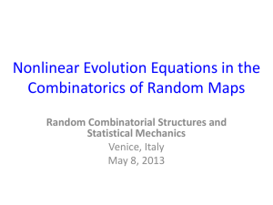 Nonlinear Evolution Equations in the Combinatorics of Random Maps Statistical Mechanics