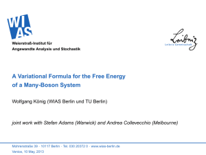 A Variational Formula for the Free Energy of a Many-Boson System