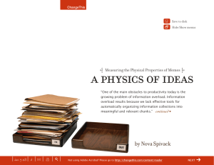 Physics of Ideas A D E
