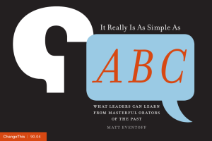 ABC It Really Is As Simple As what leaders can learn