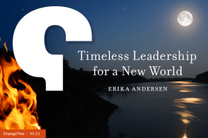 Timeless Leadership for a New World erika andersen
