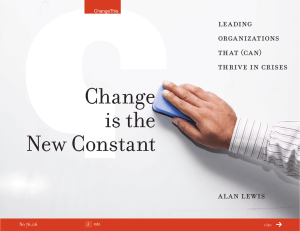 Change is the New Constant leading