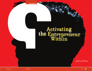 Activating the Entrepreneur Within the