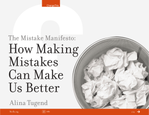 How Making Mistakes Can Make Us Better