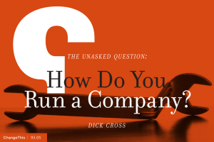 How Do You Run a Company?  :
