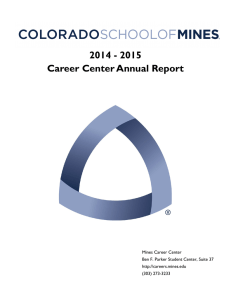 2014 - 2015 Career Center Annual Report  Mines Career Center