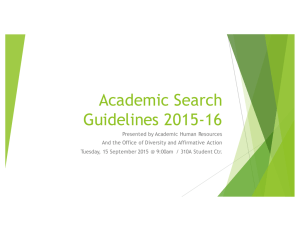 Academic Search Guidelines 2015-16