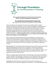 Re-classification Documentation Framework