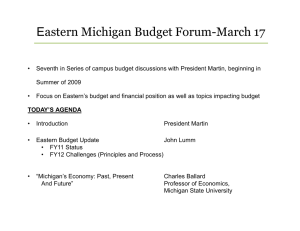 Eastern Michigan Budget Forum-March 17