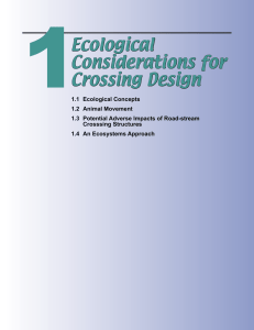 1 Ecological Considerations for Crossing Design