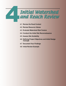 4 Initial Watershed and Reach Review