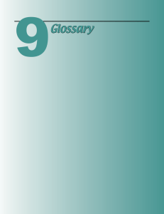 9 Glossary