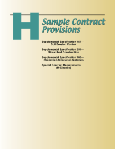 H Sample Contract Provisions