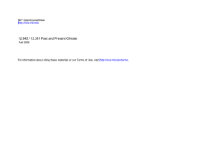 12.842 / 12.301 Past and Present Climate MIT OpenCourseWare Fall 2008