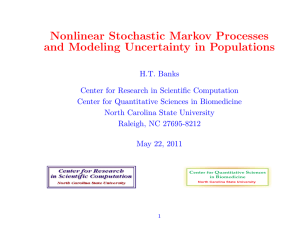 Nonlinear Stochastic Markov Processes and Modeling Uncertainty in Populations