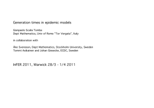 Generation times in epidemic models