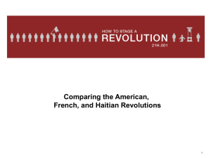 Comparing the American, French, and Haitian Revolutions 1