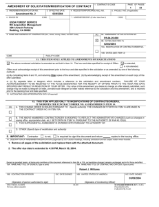 AMENDMENT OF SOLICITATION/MODIFICATION OF CONTRACT 1 33