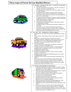 Three types of Forest Service HazMat Drivers