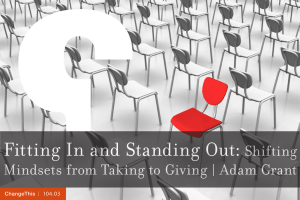 Fitting In and Standing Out:  Shifting