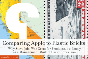 Comparing Apple to Plastic Bricks  as a Management Model