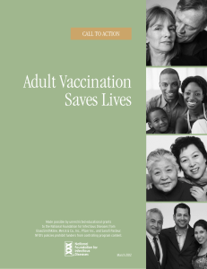 Adult Vaccination Saves Lives CALL TO ACTION