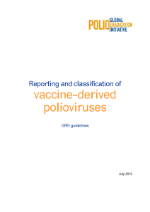 vaccine-derived polioviruses  Reporting and classification of
