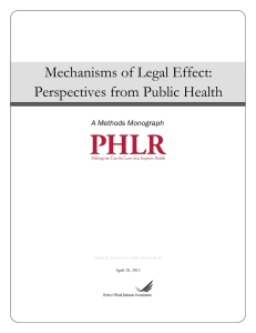 Mechanisms of Legal Effect:  Perspectives from Public Health A Methods Monograph