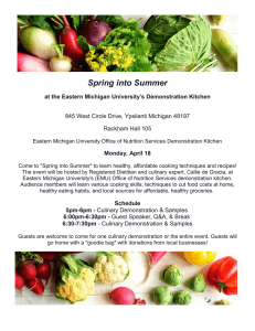 Spring into Summer at the Eastern Michigan University’s Demonstration Kitchen