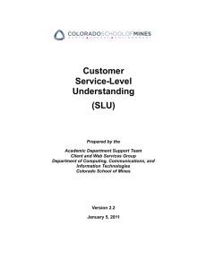 Customer Service-Level Understanding (SLU)