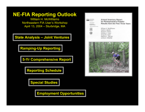 NE-FIA Reporting Outlook