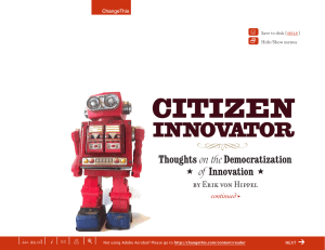 Citizen innovator j Thoughts