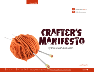 Crafter’s Manifesto | f