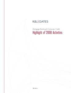 Highlight of 2008 Activities Mortgage Banking &amp; Consumer Credit