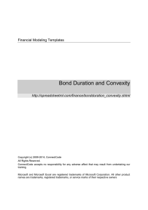 Bond Duration and Convexity  Financial Modeling Templates