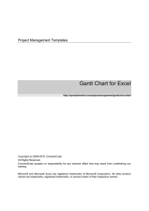 Gantt Chart for Excel  Project Management Templates