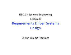  Requirements Driven Systems  Design  Qi Van Eikema Hommes 