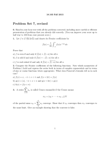 Problem Set 7, revised