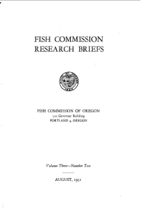 FISH  COMMISSION RESEARCH  BRIEFS AUGUST,