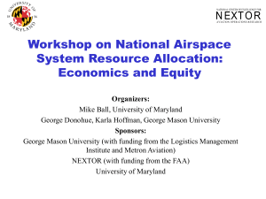 Workshop on National Airspace System Resource Allocation: Economics and Equity