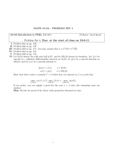 Problem Set 4, Due: at the start of class on...
