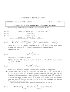Problem Set 6, Due: at the start of class on...