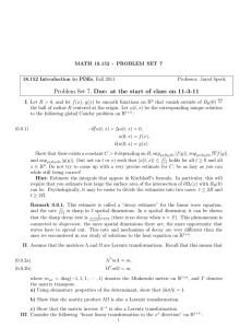 Problem Set 7, Due: at the start of class on...