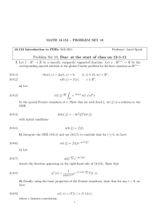 Problem Set 10, Due: at the start of class on...