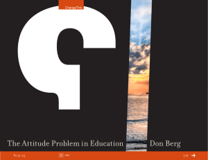 The Attitude Problem in Education      ... 51.05 No ChangeThis