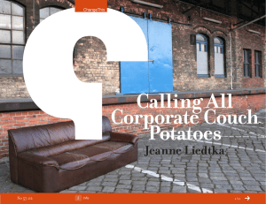 Calling All Corporate Couch Potatoes Jeanne Liedtka