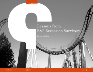 Lessons from S&amp;P Recession Survivors Larry Mallak 84.06