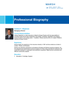 Professional Biography Andrew F. Steptowe Managing Director Current Responsibilities