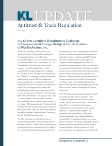 UPDATE Antitrust &amp; Trade Regulation